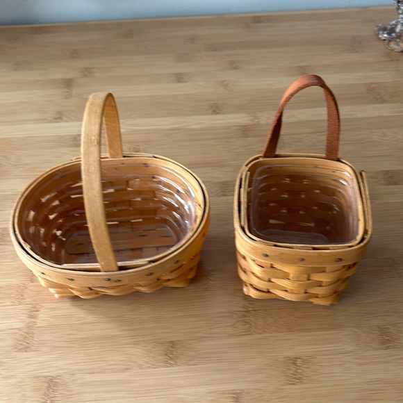 Handmade Longaberger baskets with plastic inserts! - Picture 1 of 2